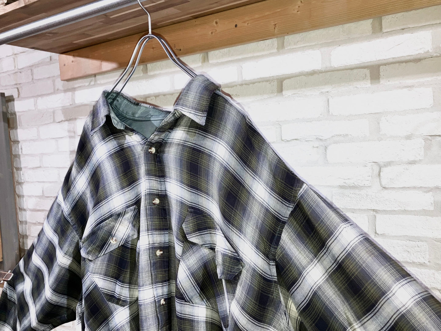 Old Oversized Shadow Check Shirt