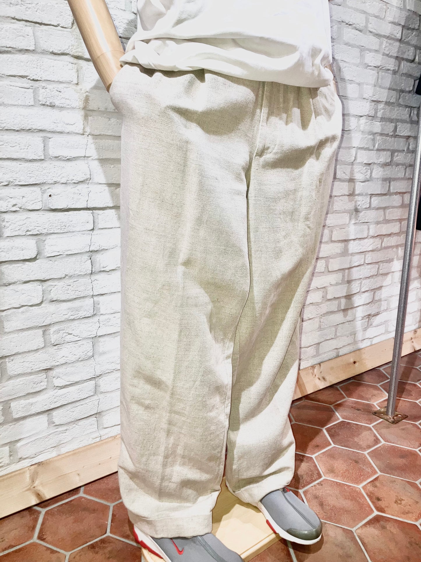 "DOCKERS" 00s Linen&Cotton Wide Slacks