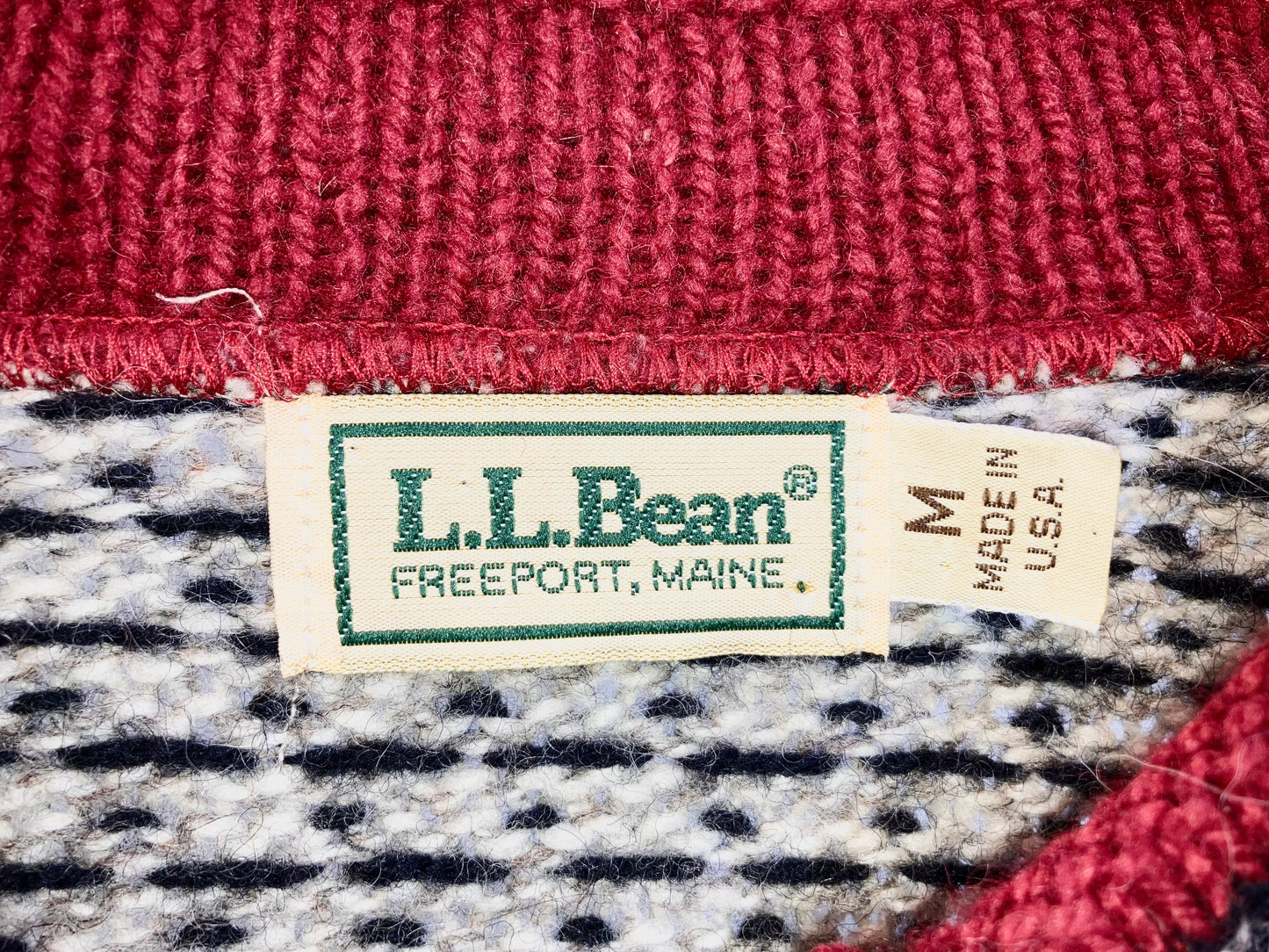 "L.L.Bean" Vintage Tyrolean Knit Cardigan