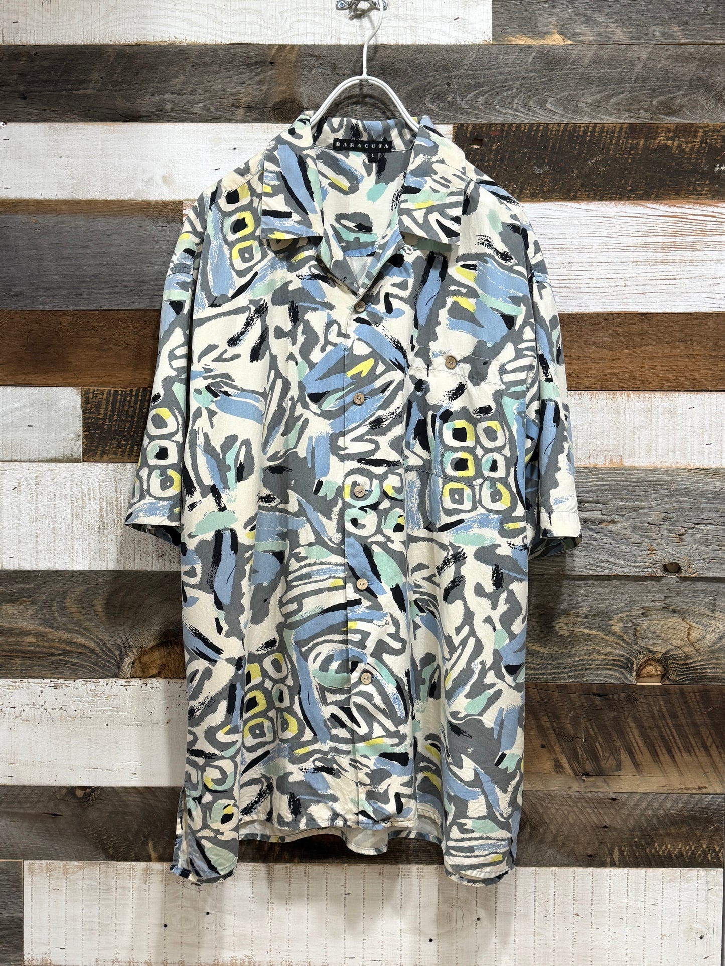 Silk Abstract Pattern SS Shirt