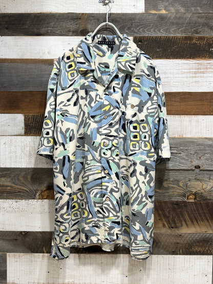 Silk Abstract Pattern SS Shirt