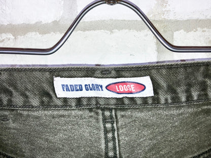Old Color Denim Wide Shorts