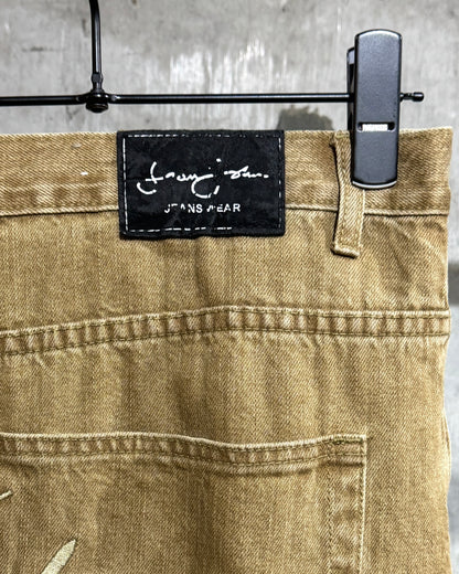 Sean John Embroidered Wide Denim Pants