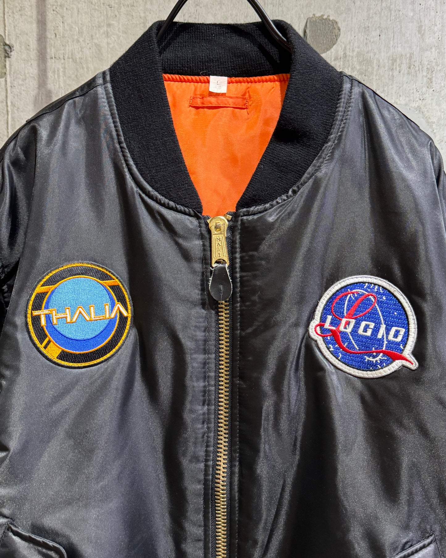Old Space Exploration Patched Flight Jacket