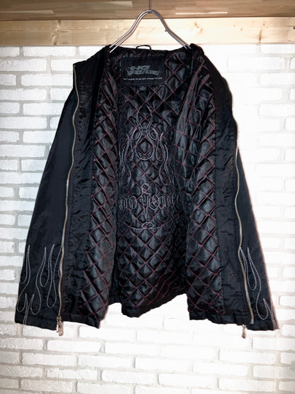 "NO FIAR" 00s Design Nylon JKT "Fire Pattern!!!"