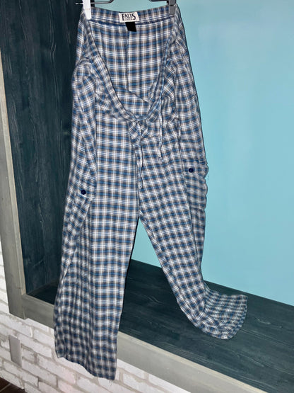 00s Cargo Wide Check EZ Pants