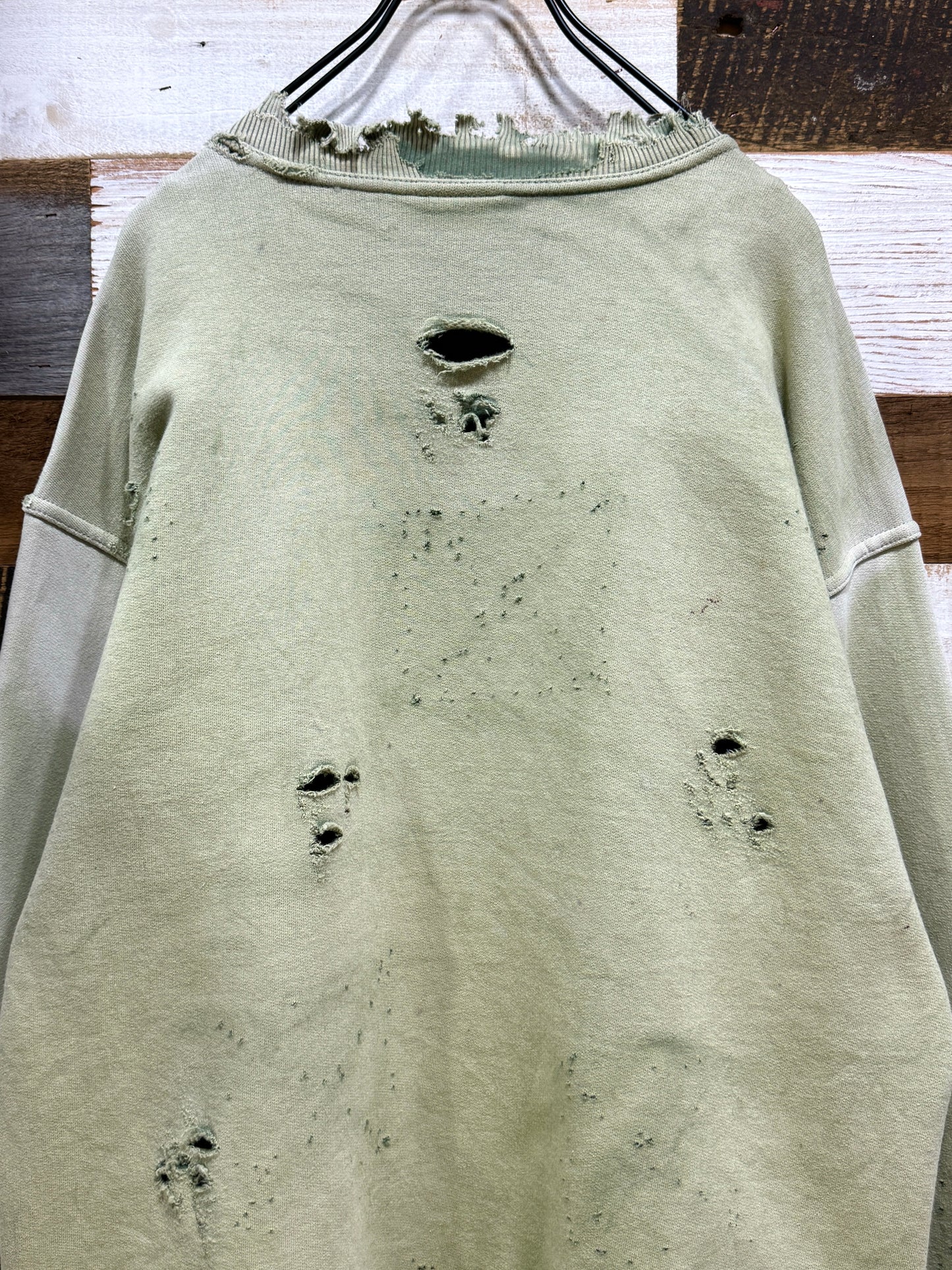 Vintage Matcha Latte Destroyed Sweatshirt