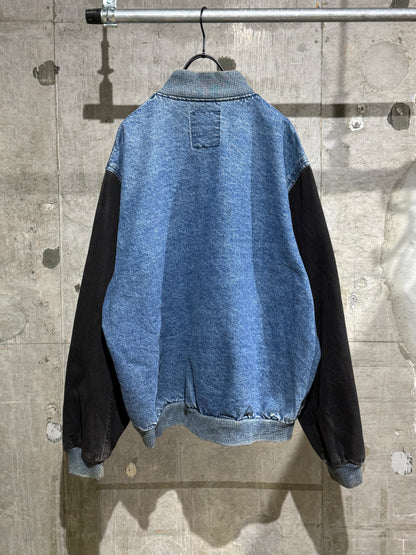 Vintage Denim Varsity Jacket