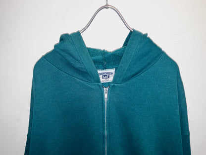 "Lee" Old Wide&Short Zip Up Hoodie