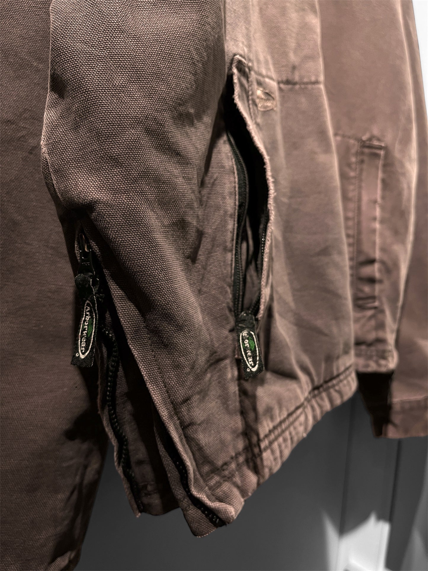 Washed duck work jacket