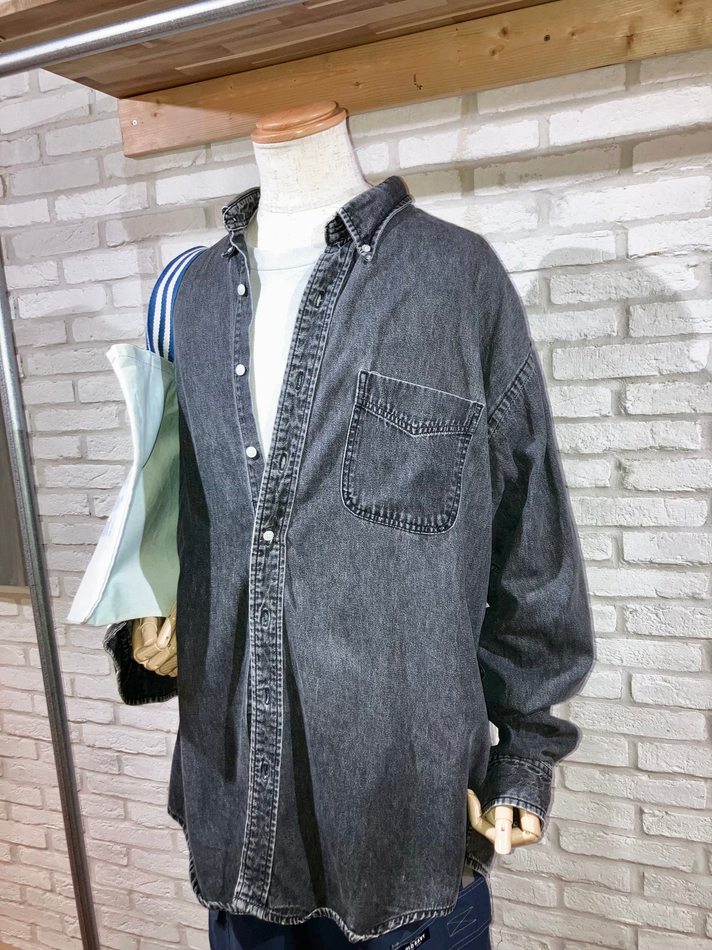 "ST JOHN'S BAY" Old Oversized Denim Shirt