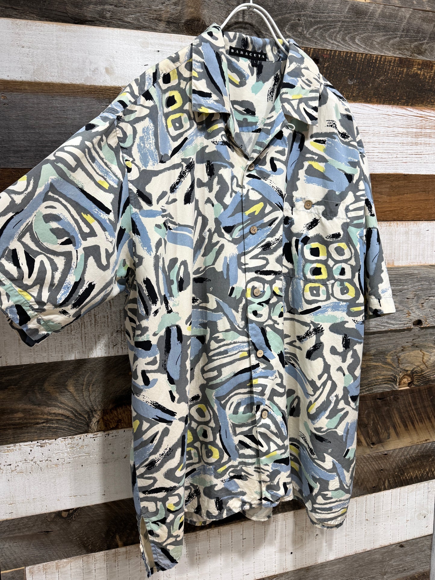 Silk Abstract Pattern SS Shirt