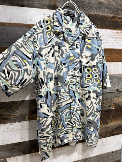 Silk Abstract Pattern SS Shirt
