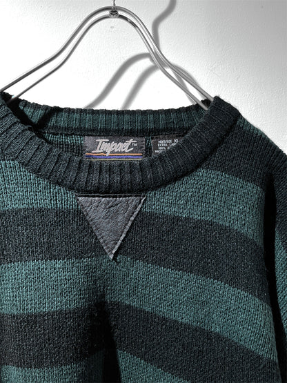 Mulch border leather patch sweater