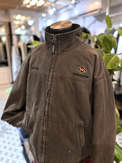 Washed duck work jacket
