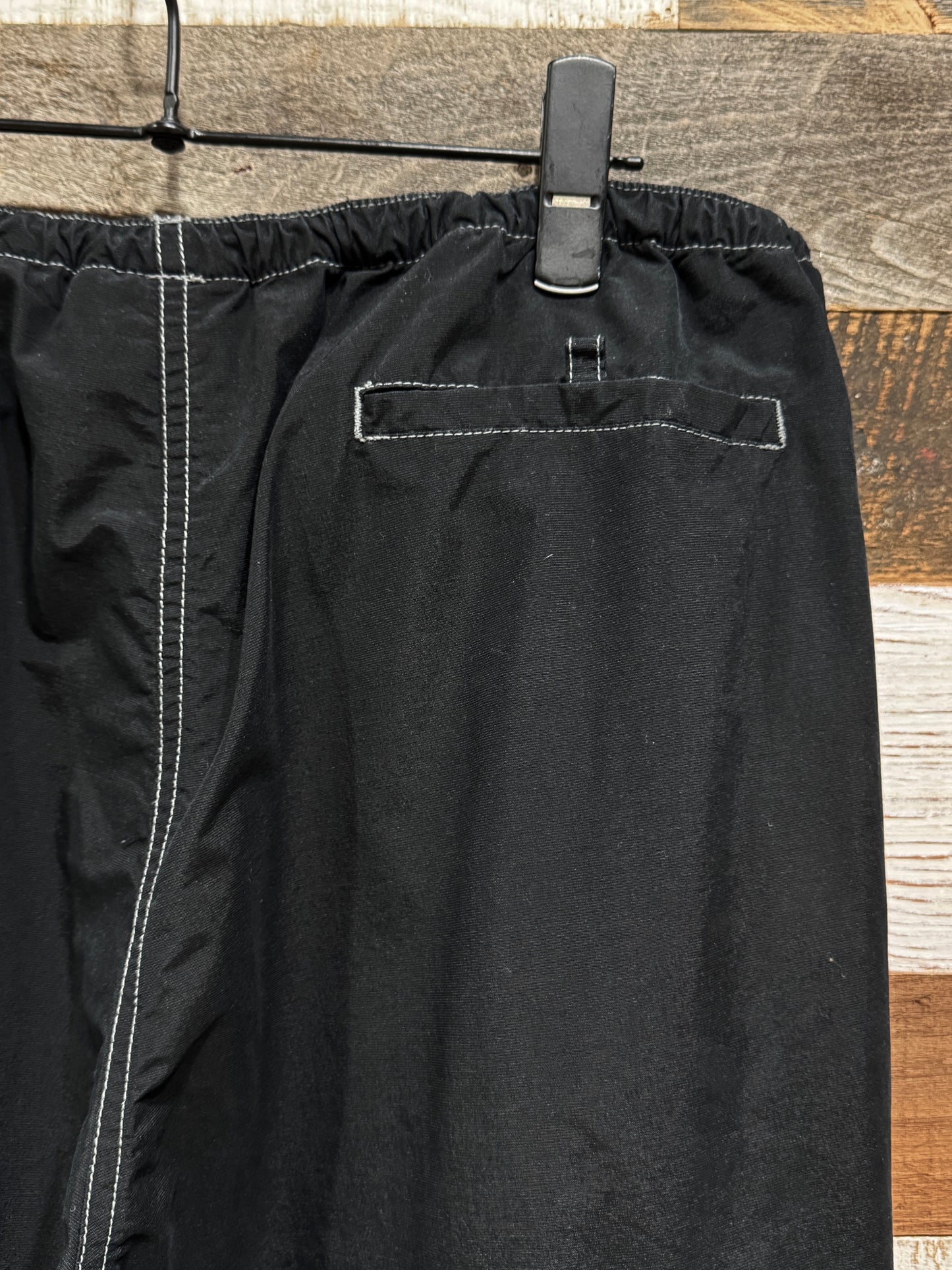 Black Nylon Cynch Pants