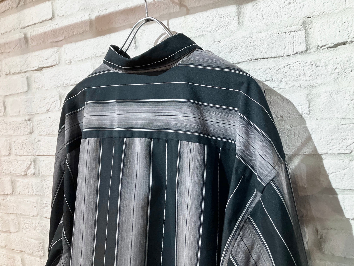 "pierre cardin" Old Oversized Stripe Shirt