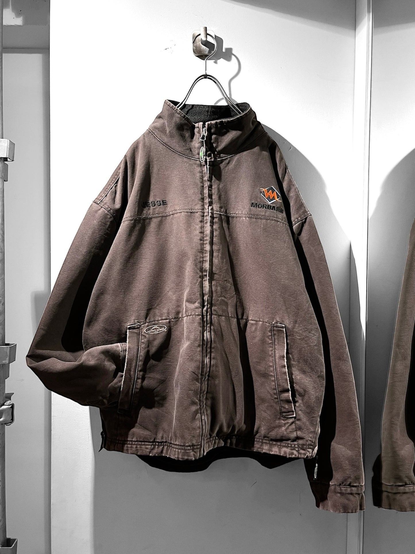 Washed duck work jacket