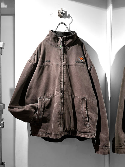 Washed duck work jacket