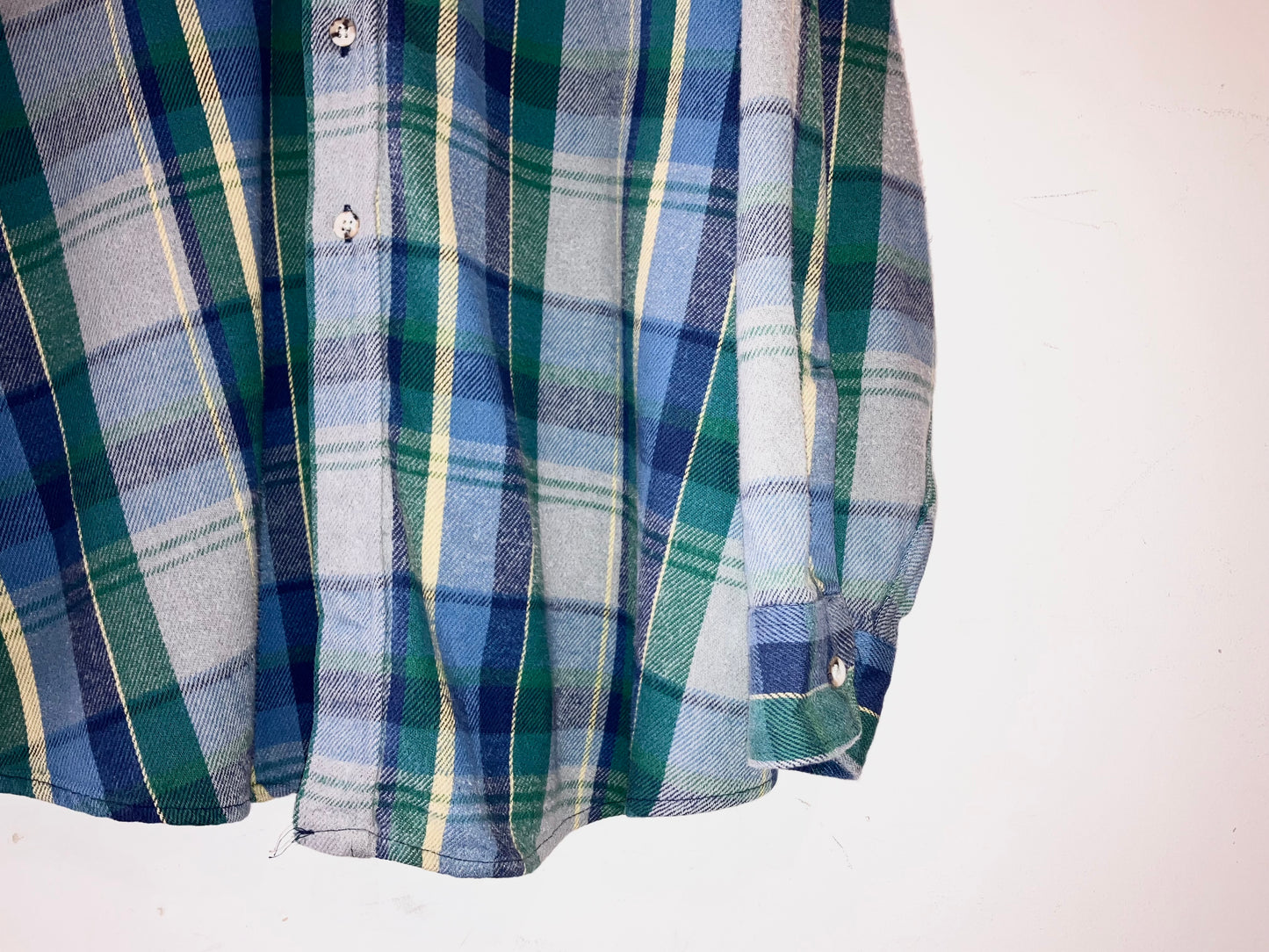 "ST JOHN'S BAY" Old Oversized Heavy Flannel Check Shirt