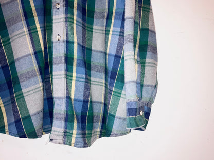 "ST JOHN'S BAY" Old Oversized Heavy Flannel Check Shirt