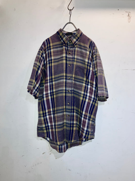 "LANDS'END" Old Madras Check Shirt