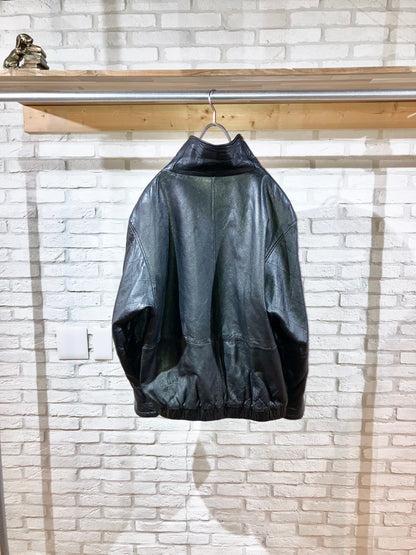 Old High Neck Design Leather JKT
