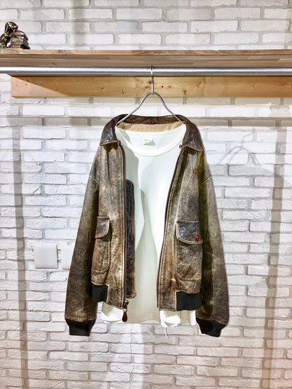 "AVIREX" Old Oversized Leather G-1 JKT