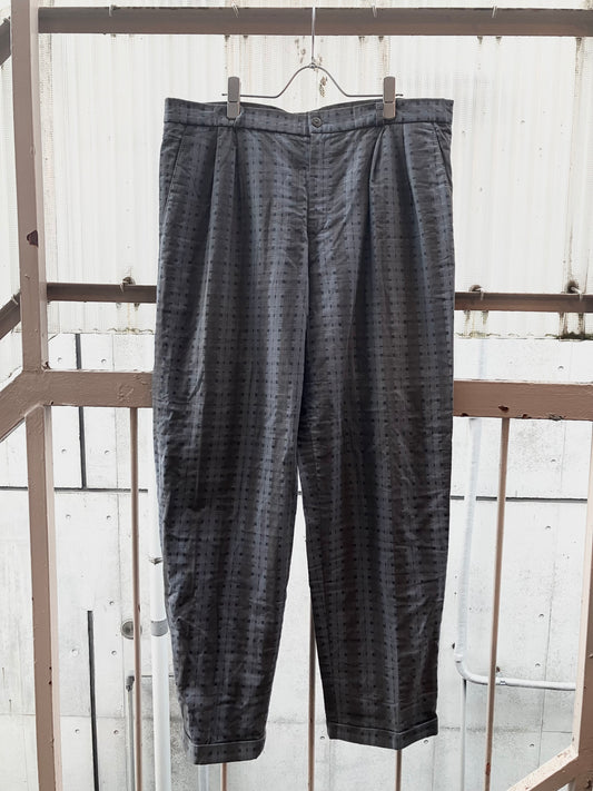 Vintage Check？Cotton Wide Slacks