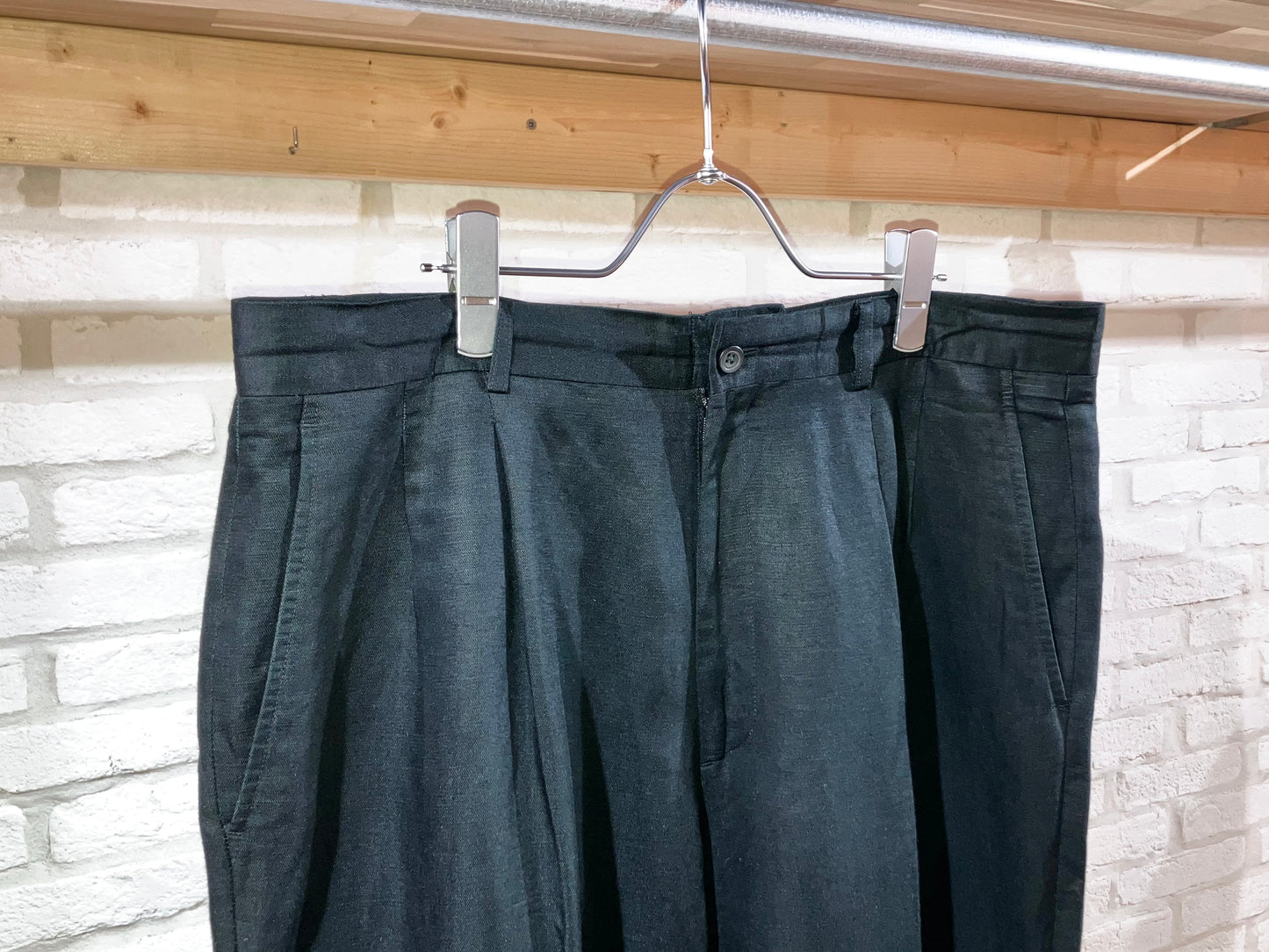 "claiborne" 00s Linen&Rayon Wide Slacks