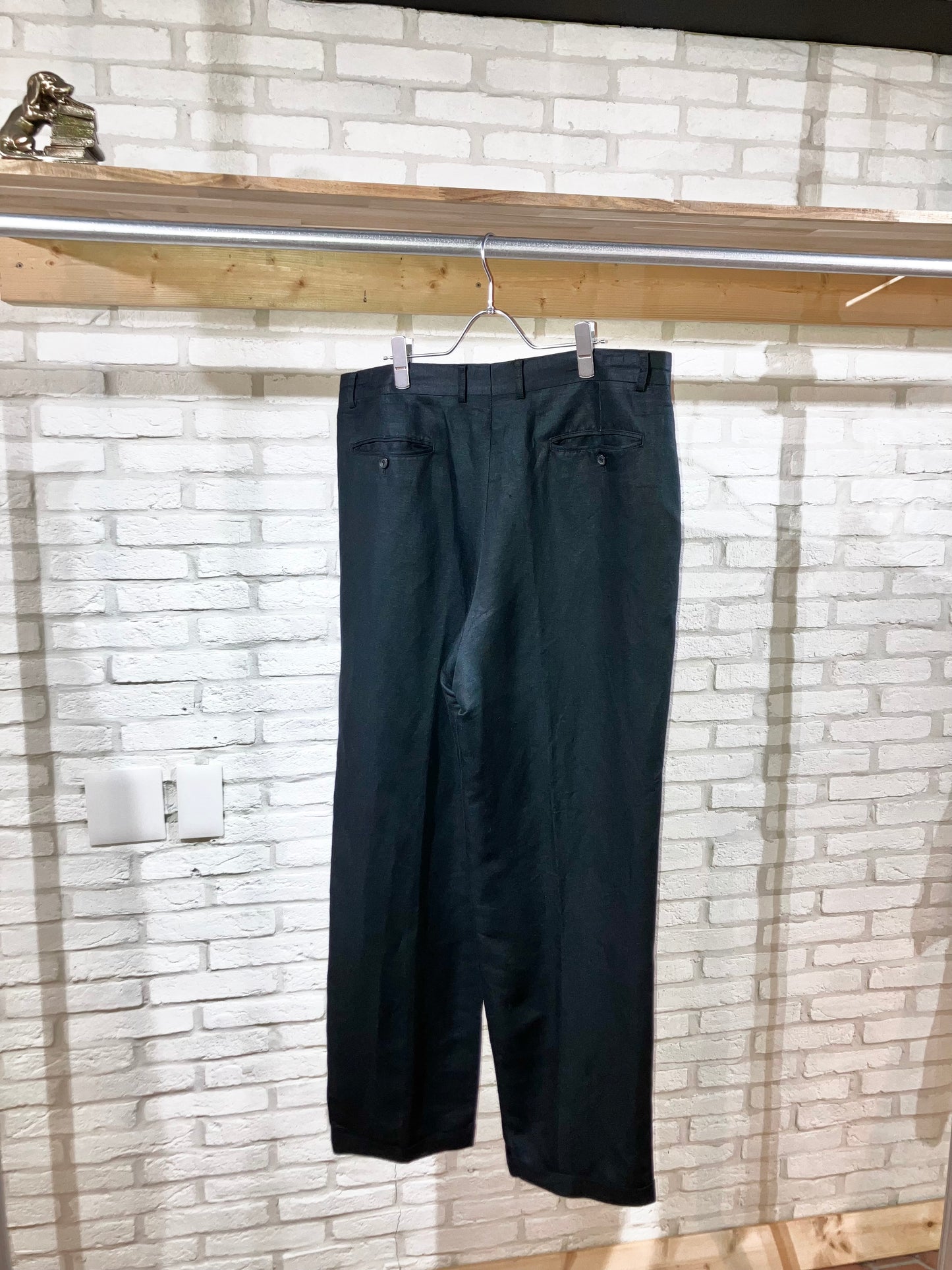 "claiborne" 00s Linen&Rayon Wide Slacks