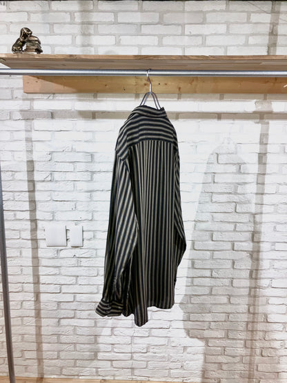 "claiborne" 00s Stripe Rayon Shirt