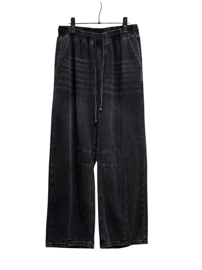 Euro Black Rayon Denim EZ Pants