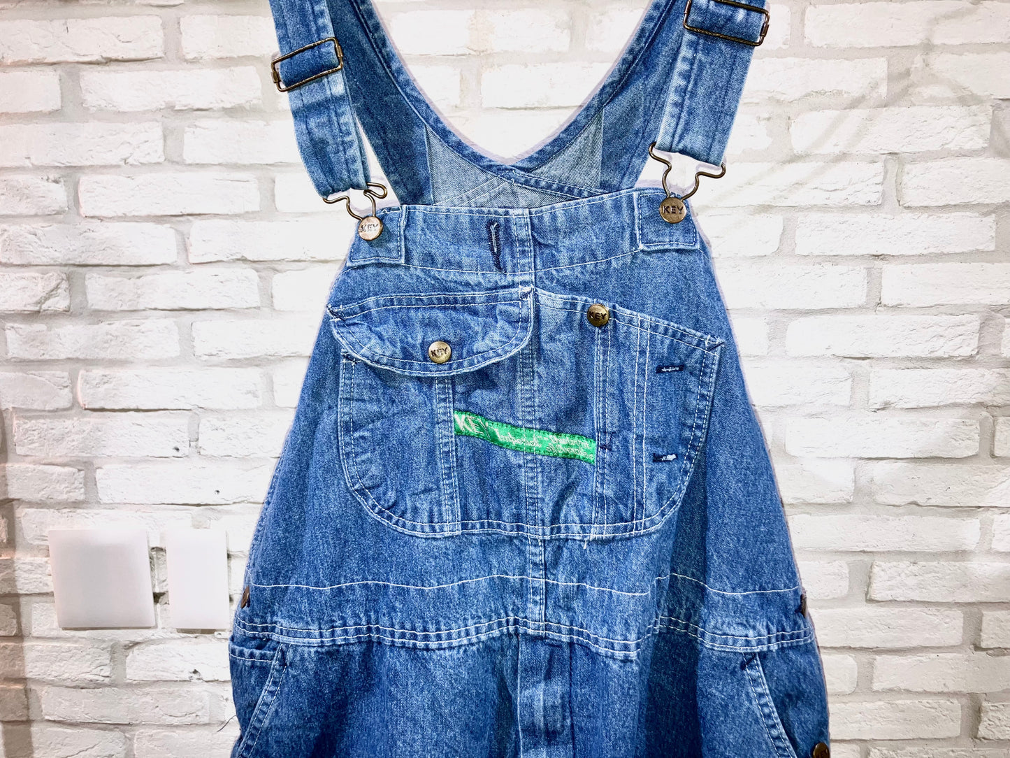"KEY" Old Denim Overalls