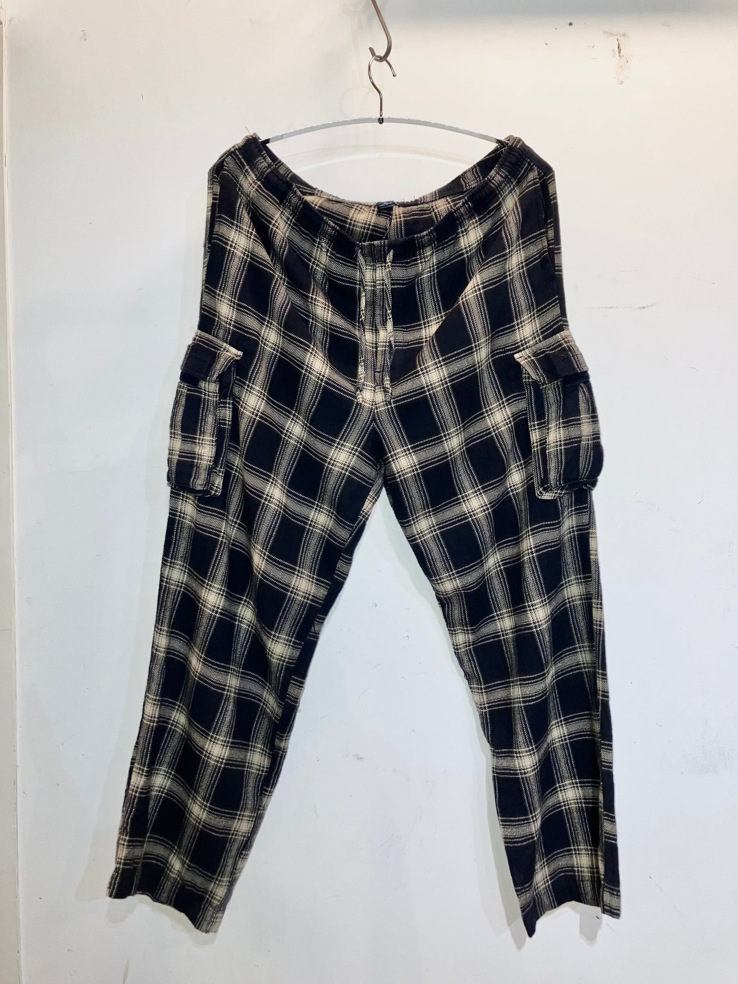 "GAP" Old Super Wide Check Cargo EZ Pants