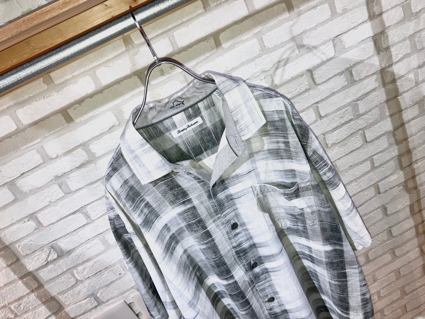 "Tommy Bahama" Old Check Silk Shirt