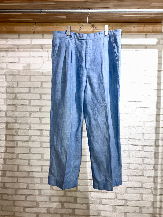 Old Super Wide Nice Color Linen Slacks