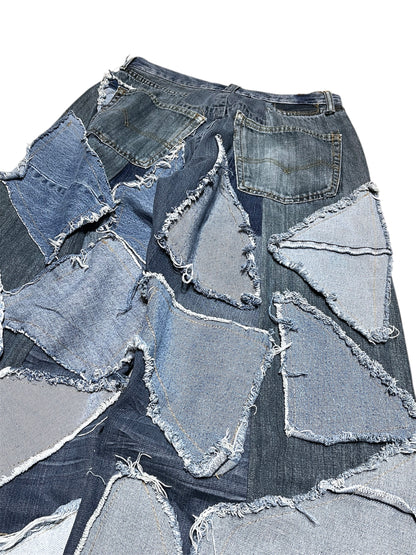 Remake baggy denim pants