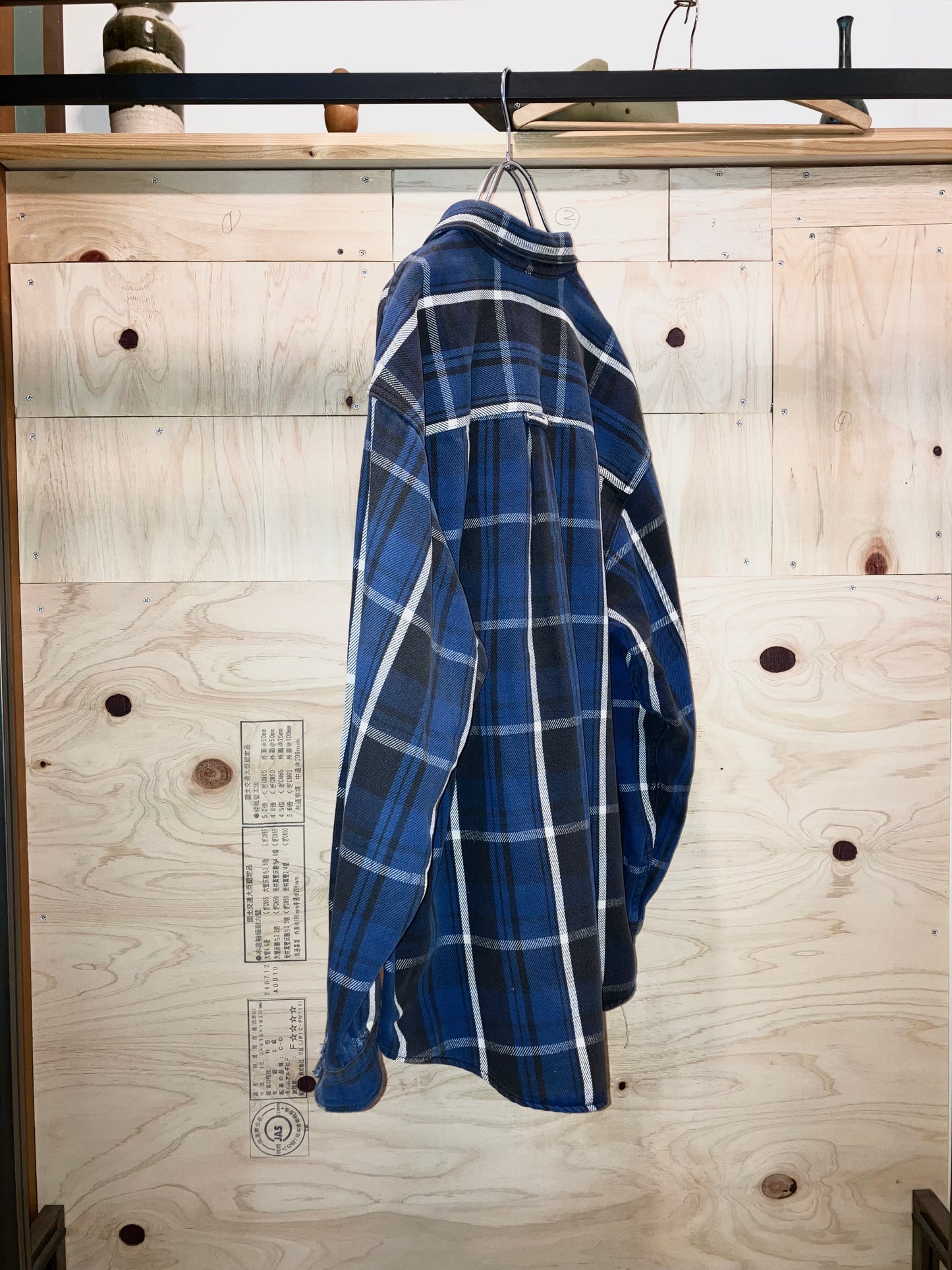 "Eddie Bauer" Old Heavy Flannel Check Shirt