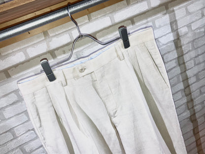 "NOS" 00s Linen&Viscose Wide Slacks