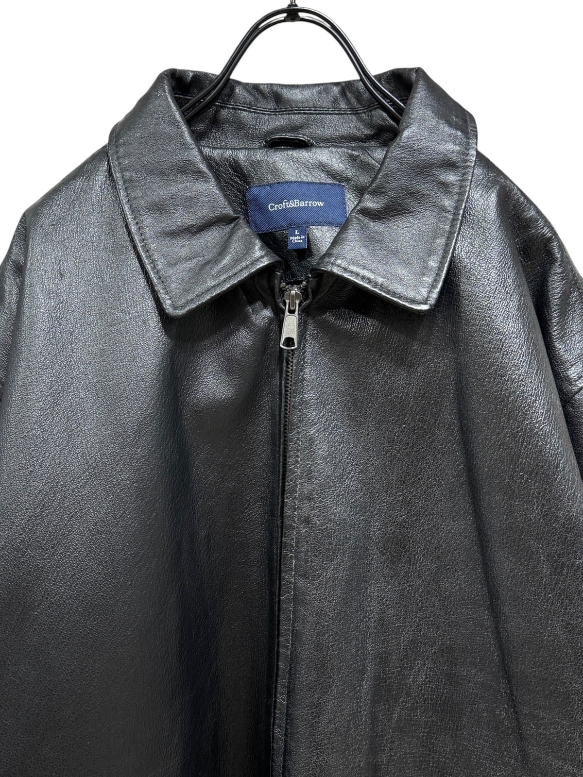 Old Croft & Barrow Leather  Zip Up Jacket