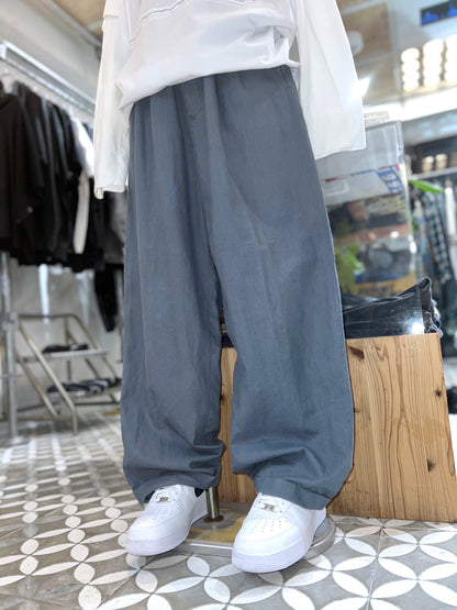 Old Linen mix Loose Wide Trousers