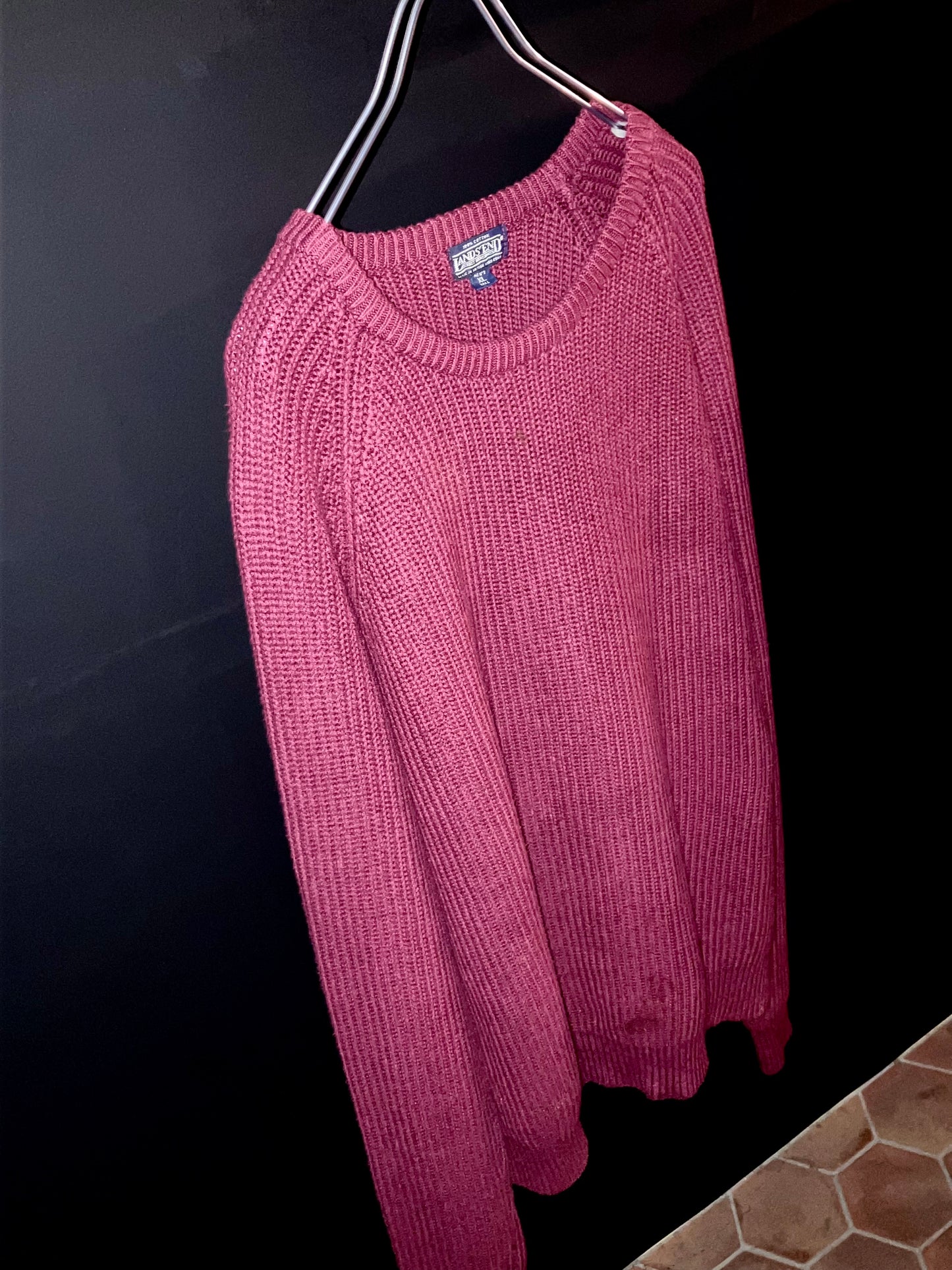 "LANDS'END" Vintage Cotton Knit