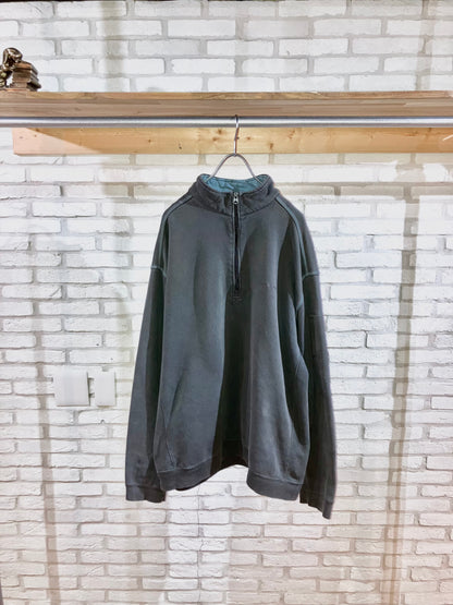 "Columbia" 00s Design Half Zip Sweat