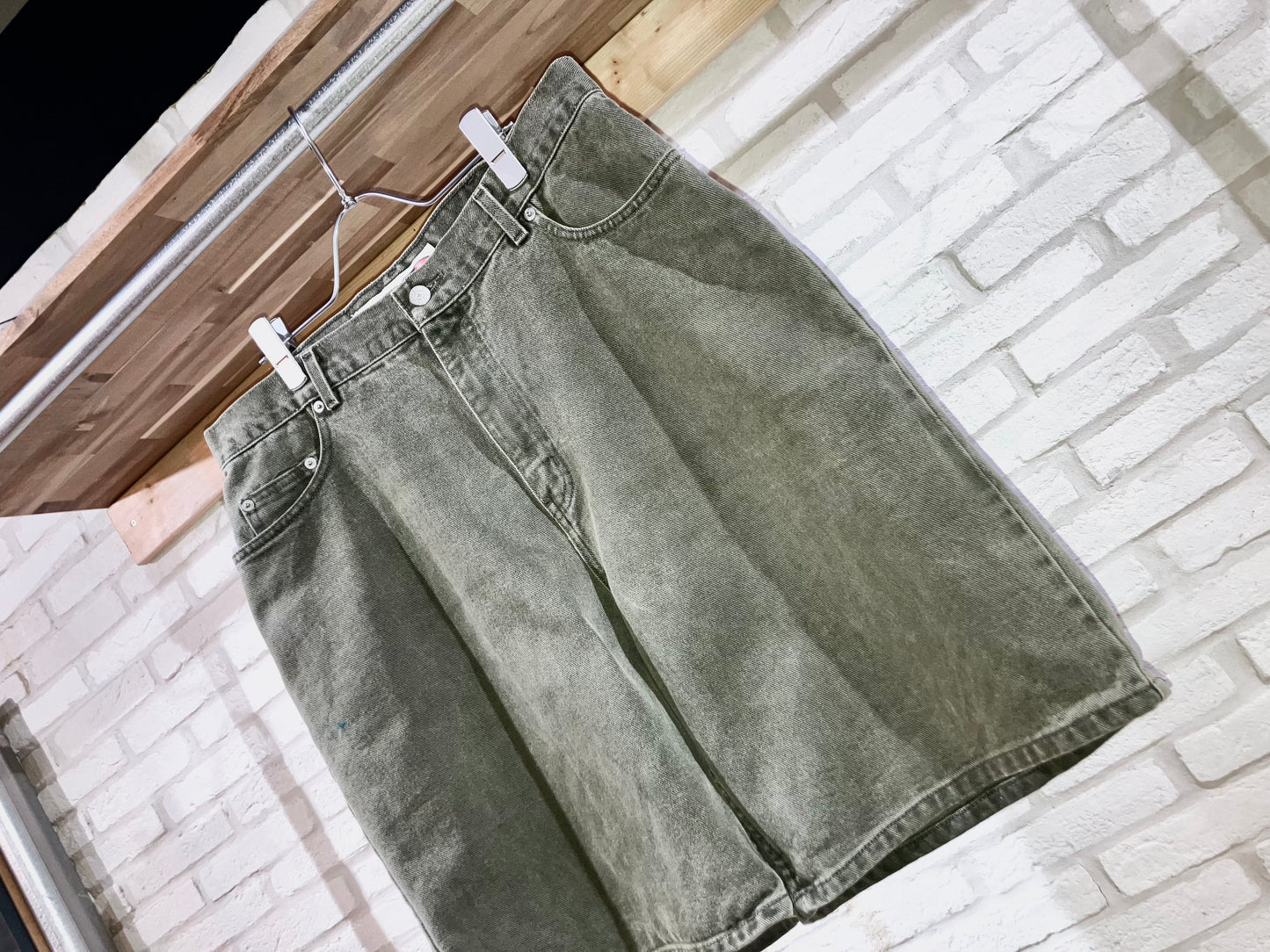 Old Color Denim Wide Shorts