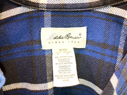 "Eddie Bauer" Old Heavy Flannel Check Shirt