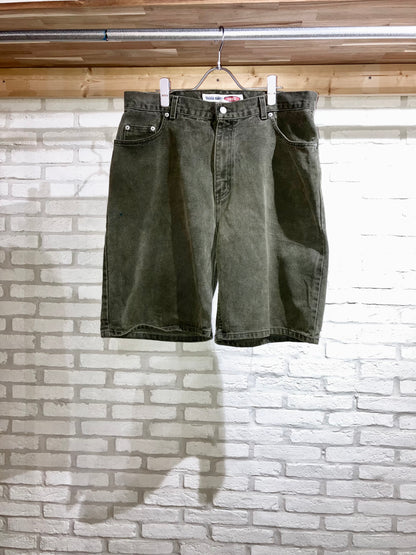 Old Color Denim Wide Shorts