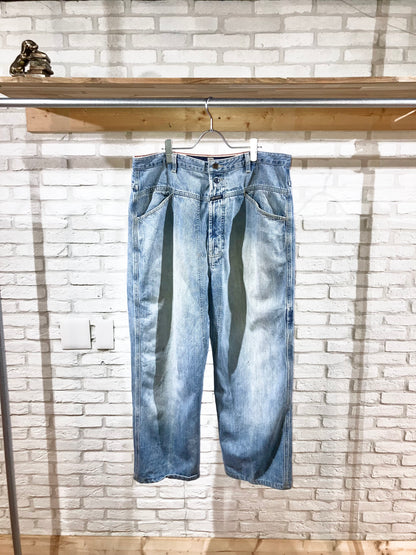 "MARITHE + FRANCOIS GIRBAUD" Old Design Wide Denim Pants