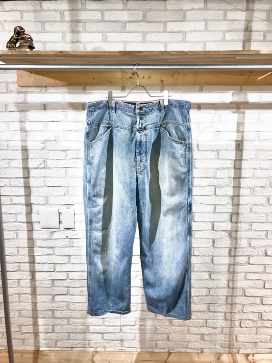 "MARITHE + FRANCOIS GIRBAUD" Old Design Wide Denim Pants