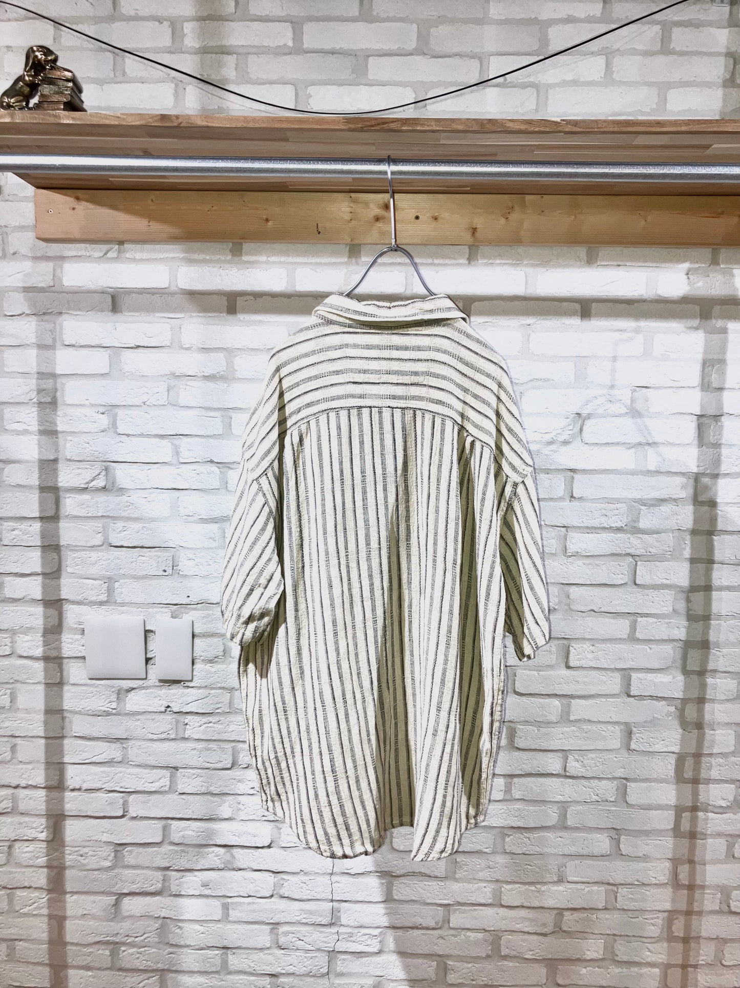 "ROBERT STOCK" Old Linen Stripe Shirt